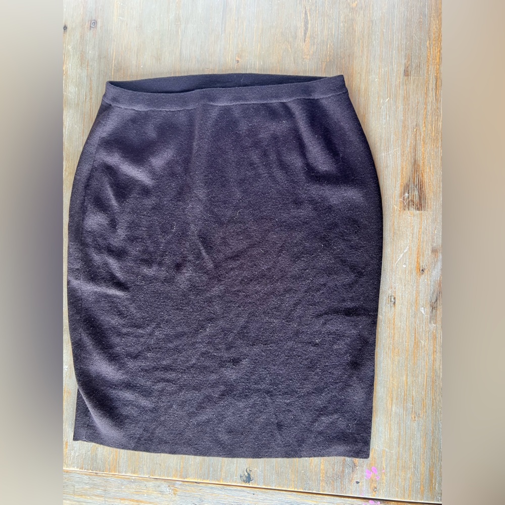 Eileen Fisher Dark Brown Knit Skirt